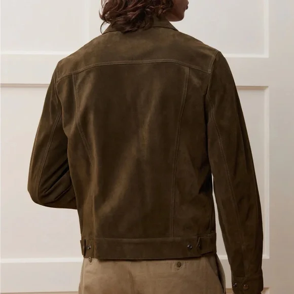 Todd Snyder Green Suede Dylan Jacket - Picture 2 of 7